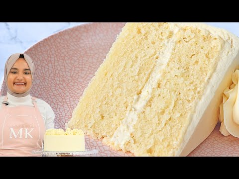 I couldn't believe it. The most soft, velvety WHITE CAKE I've ever made! White vanilla cake recipe