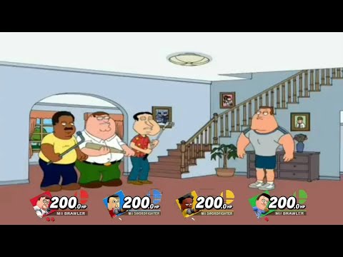 Joe vs Peter Quagmire & Cleveland but it's Smash Ultimate