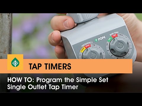 Pope: Programming The Simple Set Single Outlet Tap Timer