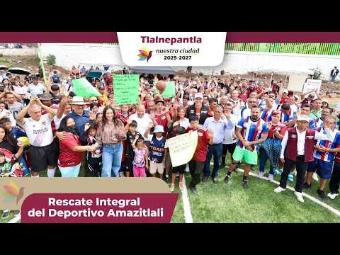¡Estreno en #Tlalnepantla Oriente! Rehabilitación integral de la cancha del Deportivo Amazitlali