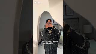 Black Sequins Embroidered Chiffon Kaftan - Video 5