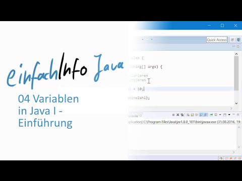 04 Variablen in Java I - Einführung