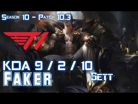 T1 Faker SETT vs PYKE Mid - Patch 10.3 KR Ranked
