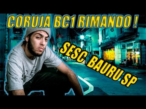 Coruja BC1 rimando com objetos da platéia - Sesc Bauru SP