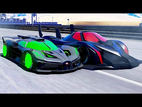 Bugatti Bolide Alien Engine vs Devel Sixteen GTR-S at Special Stage Route X