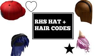 Roblox Codes For Hair And Hats à¤!   ® à¤« à¤¤ à¤'à¤¨à¤² à¤‡à¤¨ - hair hat codes rhs roblox 2 bonus outfits