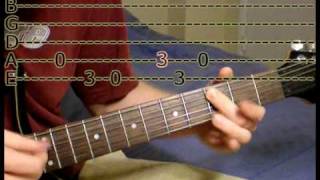Guitar Tab for Wheels by Cake Tablature Lesson