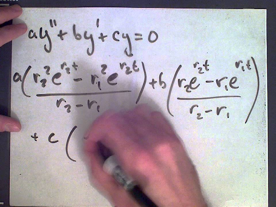 Characteristic Equations with Repeated Roots - Example 2.mov