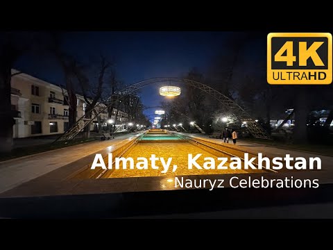 Night fest (Nauryz) in Almaty | Almaty, Kazakhstan | 4K 60FPS