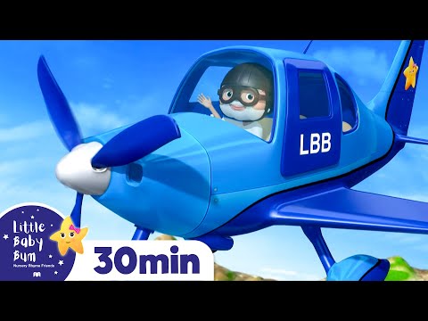 Colour AIRPLANES For Babies! +More Nursery Rhymes and Kids Songs | Little Baby Bum