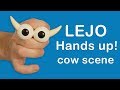 Lejo 'Hands up!' cow scene