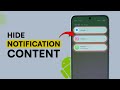 How To Hide Notification Content On Android Lock Screen