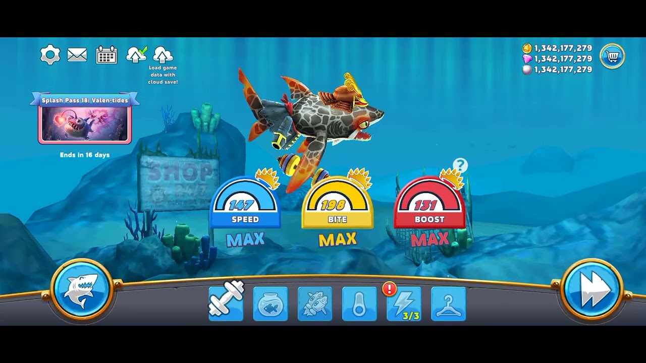 Bermain hungry shark world @UBISOFT MAAF KALAU TULISAN YA SALAH