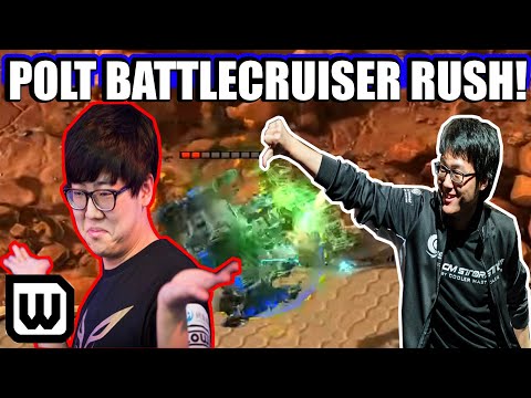 Starcraft 2: POLT'S BATTLECRUISER RUSH?! (Parting vs Polt)