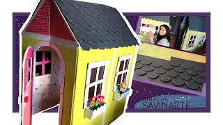 CASA de cartón para niños PLEGABLE  I Sopresa para mi pequeña niña