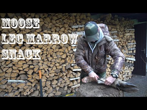 Moose leg Marrow sandwich snack