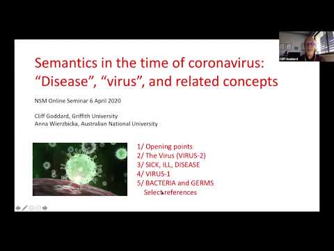 Cliff Goddard and Anna Wierzbicka - Semantics In The Time Of Coronavirus