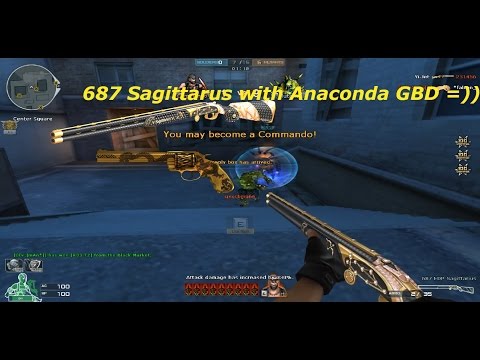 Crossfire NA 2.0: 687 EDP - Sagittarus with Anaconda gold black dragon in HMX gameplay