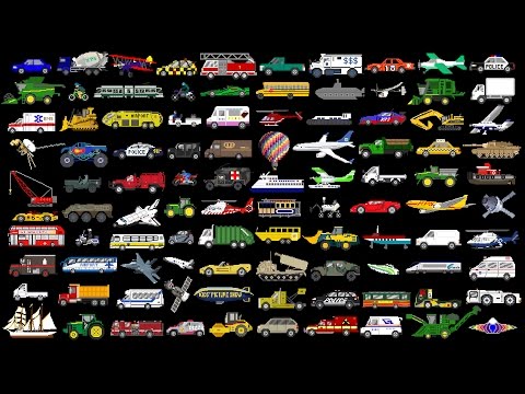 Counting to 100 with Vehicles - Construction, Farm, Air & Street Vehicles  - The Kids' Picture Show