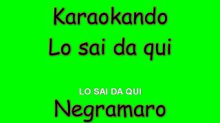 Karaoke Italiano - Lo sai da qui - Negramaro ( Testo )