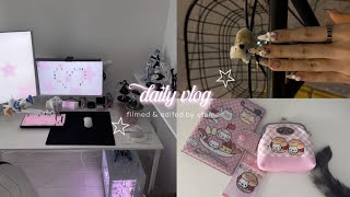 ゲーマーネイリストの日常vlog🎼🍓最近のデスク紹介⭐︎購入品♬1年ぶりの投稿T_T💞