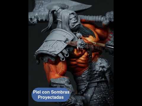 How to Paint Skin with Projected Shadows - Grommash // Paint Miniatures #shorts @Zwo&Company