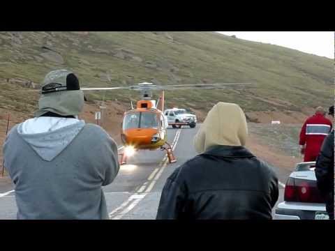 Helicopter takeoff and flyover at 2012 PPIHC after Jeremy Foley crash.