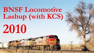 preview picture of video 'Early BNSF Paint Schemes Lash Up with Kansas City Southern in Bragdon, CO'