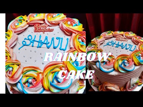 Rainbow cake // design vlogs // aneena vadakkethala