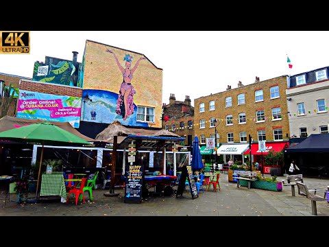 [4K]  London Walk - 🎭  Attractive Streets Behind Waterloo (The Cut & Lower Marsh)
