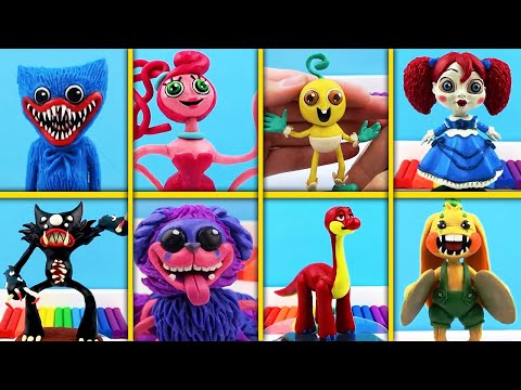 Making ALL POPPY PLAYTIME and All HUGGY WUGGY with clay, sculpture timelapse - Tutorial shorts