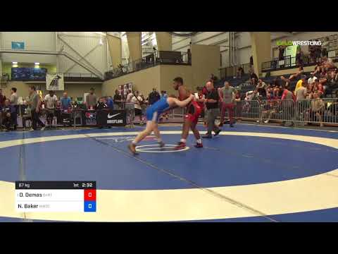 2018 UWW Cadet And U23 Nationals/U23 Greco-Roman 67 RR Rnd 3 - Dominick Demas (OKRTC) Vs. Nolan Ba