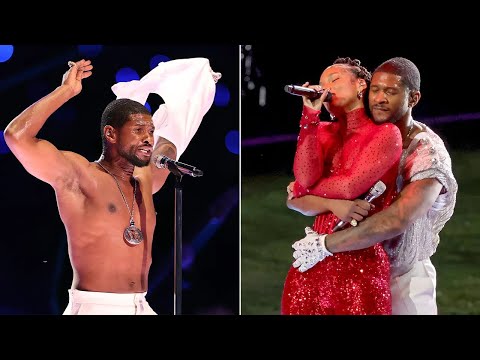 Usher and Alicia Keys Perform My Boo at Super Bowl Halftime