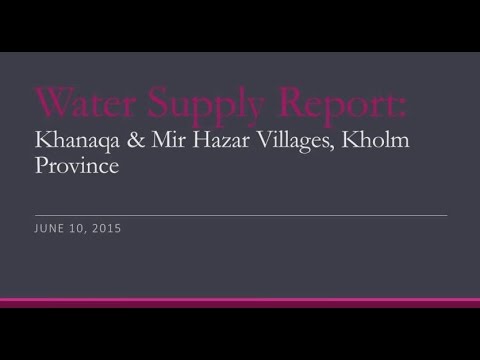 Well Supply Kholm Province