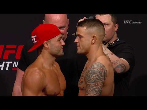 Highlights de la pesée de l'UFC on FOX 30 entre Eddie Alvarez et Dustin Poirier.