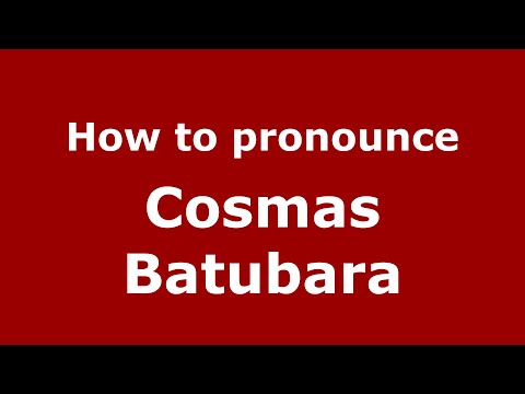 How to pronounce Cosmas Batubara (Indonesia/Indonesian) - PronounceNames.com