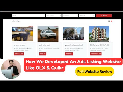 Ads Listing Website Like OLX — client website video