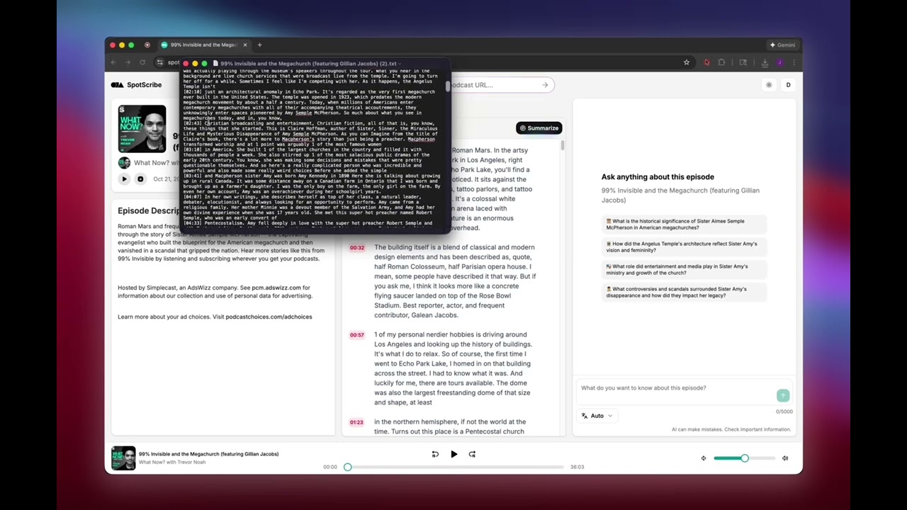 SpotScribe Product Walkthrough