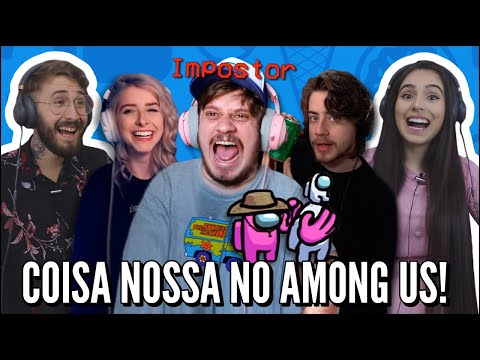 JOVENS REAGEM A MONTANDO UM TIME "PROFISSIONAL" DE AMONG US | Cellbit, Canella, Defante, Luba...
