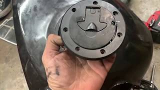 HOW TO REMOVE A MOTORCYCLE GAS CAP (NINJA 250)