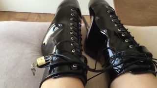 RTBU Refuse to be Usual Red bottom padlock ballet boots