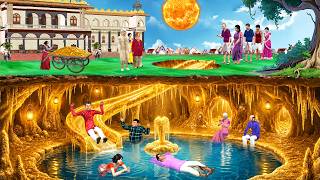 Garmi Mei Underground Golden Swimming Pool Party Hindi Kahaniya Moral Stories New Funny Comedy Video
