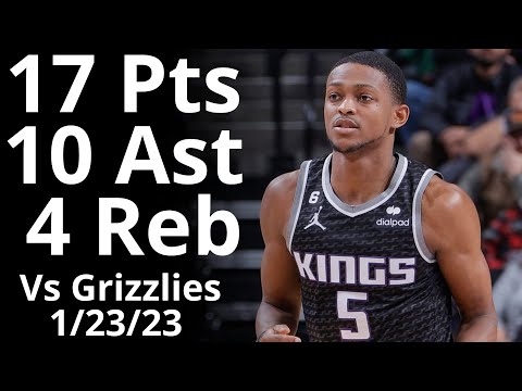 De'Aaron Fox 17 Pts 10 Ast 5 Reb vs Grizzlies Highlights