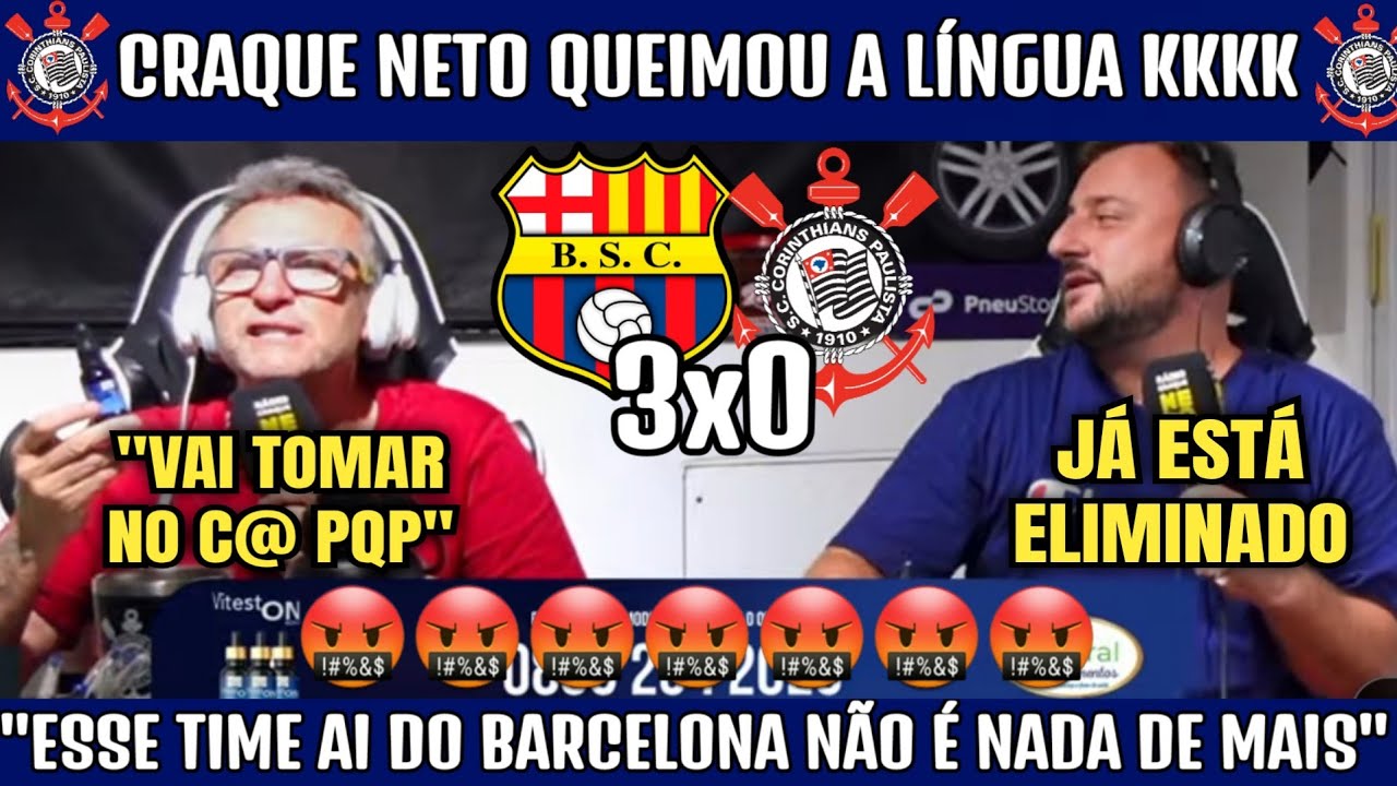 😱😂 "ESSE TIME AI NÃO É NADA PERTO DO CORINTHIANS" CRAQUE NETO QUEIMOU A LÍNGUA APÓS GOLEADA.