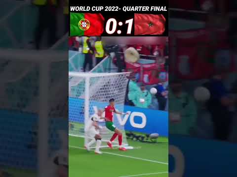 Morocco 🇲🇦 1 vs 0 Portugal 🇵🇹 | QUATER Final FIFA World 🌍 Cup 2022. #portugal #morocco #shorts.