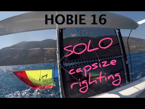 HOBIE 16 capsize righting SOLO   is it possible?