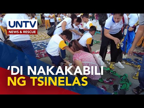 School supplies at tsinelas, ipinagkaloob ng MCGI, UNTV at PNP sa mga mag-aaral sa Camarines Sur