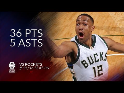 Jabari Parker 36 pts 5 asts vs Rockets 15/16 season