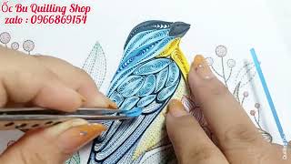 Chuyển Thể Nền Tranh Thiệp Sang Nền Quilling từ giấy 2mm