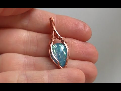 Wire Wrap Simple Mini Pendant Cabochon Tutorial